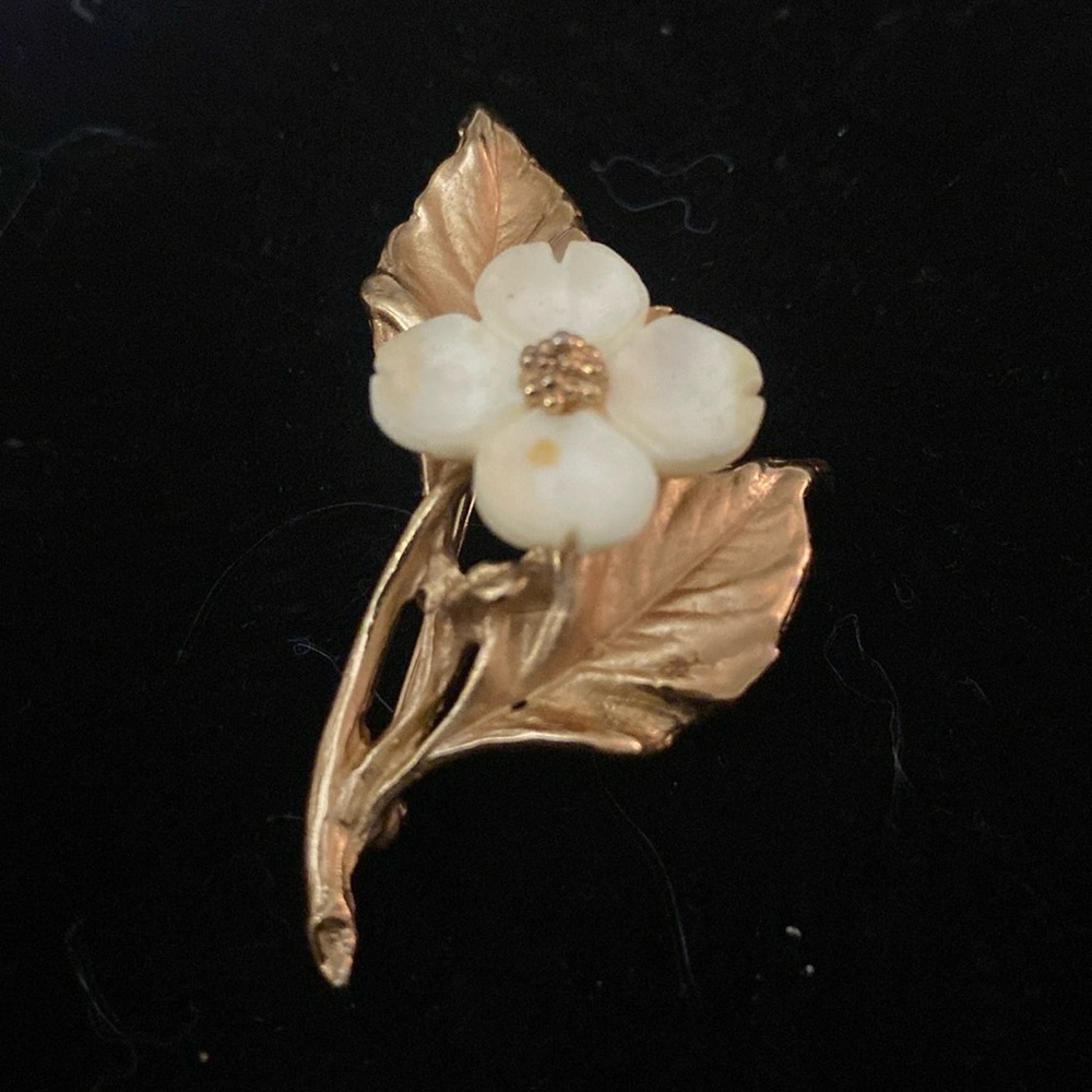 Vintage Sterling Silver Signed Napier Carved Flower Pin Brooch Super Rare